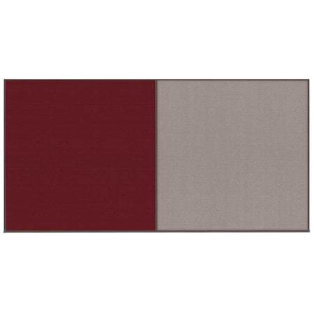 United Visual Products Enclosed Corkboard, 1 Door, 72"x36", 4" Fra UV3411-SATIN-PEARL